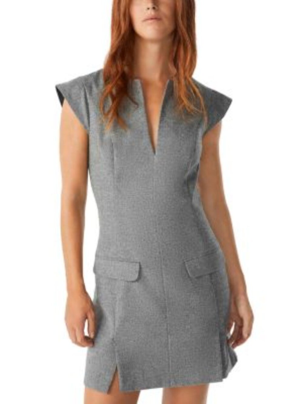 ba&sh Dornelle Split Neck Dress - Size M